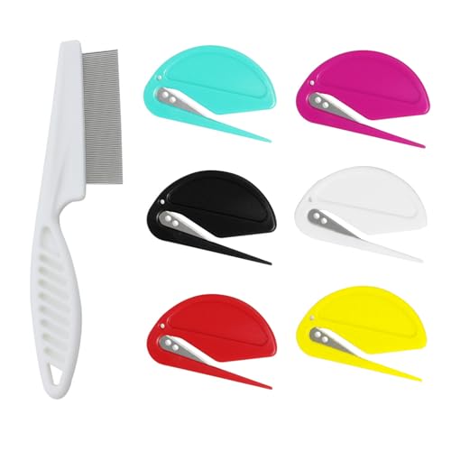 KSBBHDS 6 Stücke Mini -Messer Und 1 Stück Haustierkamm, Haustierhaarpflegevorräte, Haustierpflegewerkzeuge. von KSBBHDS