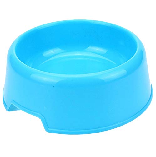 1Pc Solid Color Mehrzweckplastik Cat Dog Bowls Füttern Wasser Lebensmittel Puppy Feeder (Color : Blue A) von KSFBHC