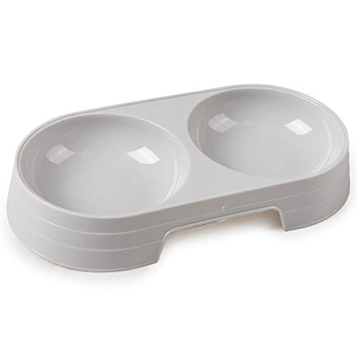 1Pc Solid Color Mehrzweckplastik Cat Dog Bowls Füttern Wasser Lebensmittel Puppy Feeder (Color : Grey B) von KSFBHC