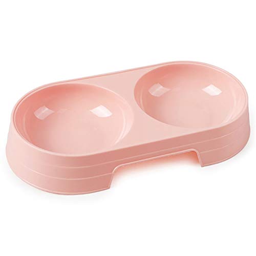 1Pc Solid Color Mehrzweckplastik Cat Dog Bowls Füttern Wasser Lebensmittel Puppy Feeder (Color : Pink B) von KSFBHC