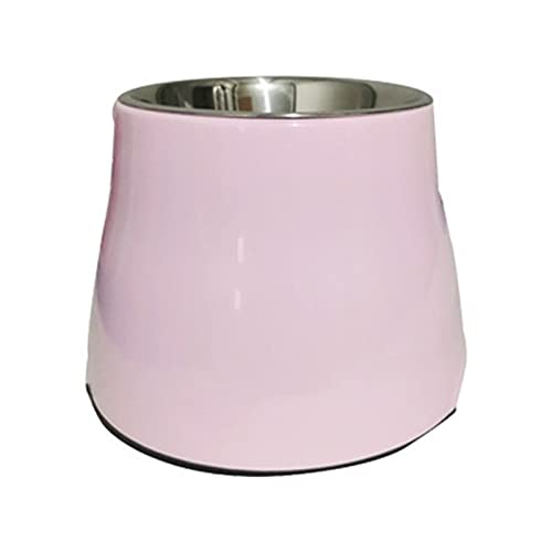 Hundefutterer Trinkschalen für Hunde Katzen Pet Food Bowl (Color : Pink, Size : 19x12.5cm) von KSFBHC