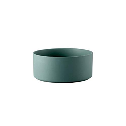Keramik Marmor Fressnapf Geeignet for Haustiere zu Wasser Trinken und Essen Nahrungsmittel Dunkelgrün-Rosa-Grau Weiß (Color : Green, Size : 13CM400ML) von KSFBHC