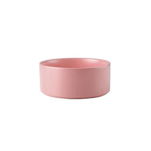 Keramik Marmor Fressnapf Geeignet for Haustiere zu Wasser Trinken und Essen Nahrungsmittel Dunkelgrün-Rosa-Grau Weiß (Color : Pink, Size : 15.5CM850ML) von KSFBHC