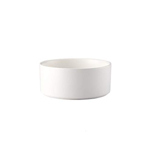 Keramik Marmor Fressnapf Geeignet for Haustiere zu Wasser Trinken und Essen Nahrungsmittel Dunkelgrün-Rosa-Grau Weiß (Color : White, Size : 15.5CM850ML) von KSFBHC