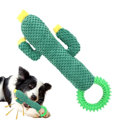 KSHSAA Haustier-Plüschspielzeug - Tragbares Kaktus-Plüschspielzeug, Kauspielzeug für Hunde,Outdoor-Hunde-Puzzlespielzeug, wiederverwendbar, flexibel, multifunktional, kleines Quietschspielzeug von KSHSAA