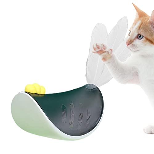 KSHSAA Schaukel-Spielzeug für undichte Lebensmittel,Feder-Spielzeug für undichte Lebensmittel,Spielzeug zur Ausgabe von Tierfutter | Tragbares interaktives Katzenspielzeug mit auslaufendem Futter für von KSHSAA