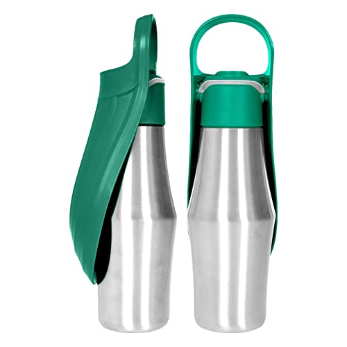Hundewasserflasche, 765.4 g Edelstahl, auslaufsicherer Hunde-Wasserflaschenspender, tragbares Haustier-Reisezubehör für Hunde, Katzen, Kaninchen und andere Haustiere zum Spazierengehen, Wandern, Hundewasserflasche, 765.4 g Edelstahl, auslaufsicherer Hunde-Wasserflaschenspender, tragbares Haustier-Reisezubehör für Hunde, Katzen, Kaninchen und andere Haustiere zum Spazierengehen, Wandern, von KSIEE