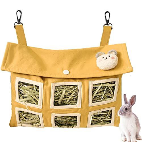 KSIEE Futterspender für Kaninchen, Meerschweinchen, Heu, Meerschweinchen, Heu, Heu, Heu, Heu, Heu, 3 Löcher, große Kapazität, Stoffstoff, zum Aufhängen, für Meerschweinchen, Hasen, Chinchillas (gelb) KSIEE Futterspender für Kaninchen, Meerschweinchen, Heu, Meerschweinchen, Heu, Heu, Heu, Heu, Heu, 3 Löcher, große Kapazität, Stoffstoff, zum Aufhängen, für Meerschweinchen, Hasen, Chinchillas (gelb) von KSIEE