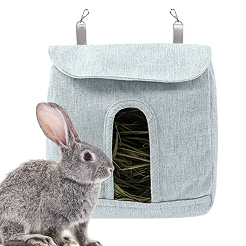 Kaninchen Heu Feeder Tasche Meerschweinchen Heu Tasche Kaninchen Futterspender Stoffbeutel Feeder Aufbewahrungstasche Feeder Sack für Kaninchen Meerschweinchen Chinchilla Hamster Kleintiere von KSIEE