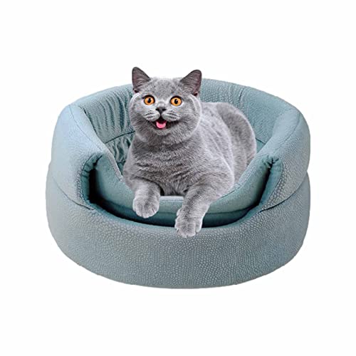 Katzenhöhlenbett für Indoor Katzen Beruhigend, Katzenbett mit großer Kapuze, 2-in-1 Katzenzelt Kätzchenbett Katzenhütte, für Indoor-Katzen oder kleine Hunde, Welpen, Kätzchen, Kaninchen von KSIEE