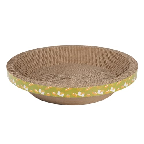 Oval Cat Scratch Pad Bowl Nest, Karton Cat Scratcher Bowl for Indoor Cats Grinding Claw, Scratcher for Small, Medium, Large, and Lazy Cats von KSIEE