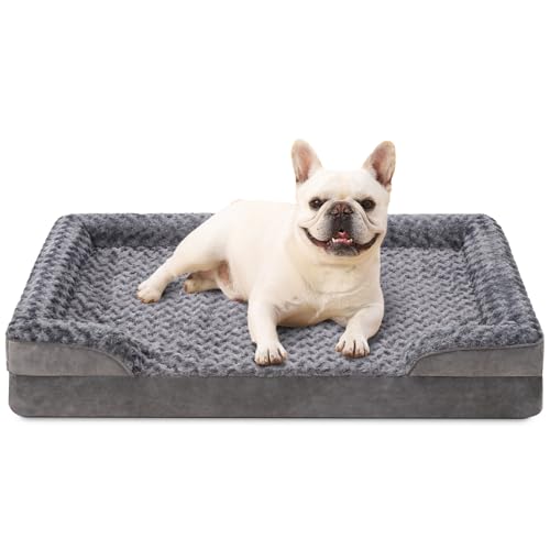 KSIIA Hundebett Kleine Hunde Orthopädisches, Bezug der Basis und Armlehnen abnehmbar waschbar, Wasserdicht Innenfutter, Hundesofa Hundekorb, erhöhte Ränder, rutschfeste Unterseite, Hundecouch grau KSIIA Hundebett Kleine Hunde Orthopädisches, Bezug der Basis und Armlehnen abnehmbar waschbar, Wasserdicht Innenfutter, Hundesofa Hundekorb, erhöhte Ränder, rutschfeste Unterseite, Hundecouch grau von KSIIA