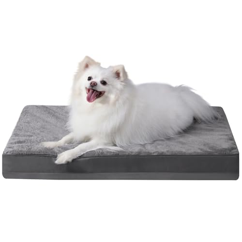 KSIIA Hundebett Orthopädisch Mittelgroße Hunde, Hundekissen Waschbar 75x47cm, Hundebetten mit Abnehmbarer Deckel, Hundematte Doppelseitig Wendbare, Dunkelgrau KSIIA Hundebett Orthopädisch Mittelgroße Hunde, Hundekissen Waschbar 75x47cm, Hundebetten mit Abnehmbarer Deckel, Hundematte Doppelseitig Wendbare, Dunkelgrau von KSIIA