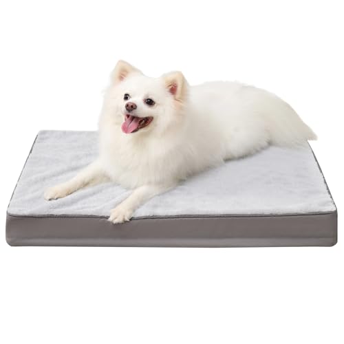 KSIIA Hundebett Orthopädisch Mittelgroße Hunde, Hundekissen Waschbar 75x47cm, Hundebetten mit Abnehmbarer Deckel, Hundematte Doppelseitig Wendbare, Grau KSIIA Hundebett Orthopädisch Mittelgroße Hunde, Hundekissen Waschbar 75x47cm, Hundebetten mit Abnehmbarer Deckel, Hundematte Doppelseitig Wendbare, Grau von KSIIA