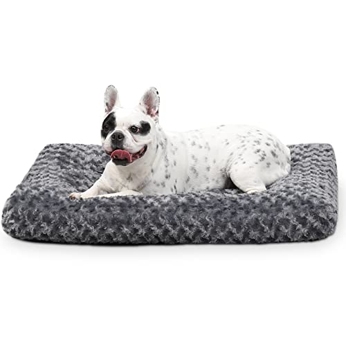 KSIIA Hundebett kleine Hunde, Waschbar, Hundekissen flauschig, Hundematte, rutschfeste Unterseite, atmungsaktiv, Haustierbett, Dunkelgrau 60x45cm KSIIA Hundebett kleine Hunde, Waschbar, Hundekissen flauschig, Hundematte, rutschfeste Unterseite, atmungsaktiv, Haustierbett, Dunkelgrau 60x45cm von KSIIA