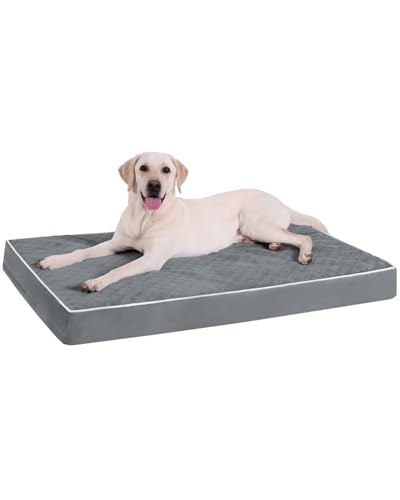 KSIIA Orthopädisches Hundebett Grosse Hunde, Hundekissen 119x73x9cm, Hundematte Waschbar, Hundematratze Abnehmbar, Dunkelgrau KSIIA Orthopädisches Hundebett Grosse Hunde, Hundekissen 119x73x9cm, Hundematte Waschbar, Hundematratze Abnehmbar, Dunkelgrau von KSIIA