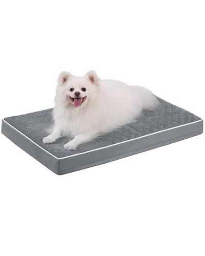 KSIIA Orthopädisches Hundebett Mittelgroße Hunde, Hundekissen 88x55x7cm, Hundematte Waschbar, Hundematratze Abnehmbar, Dunkelgrau KSIIA Orthopädisches Hundebett Mittelgroße Hunde, Hundekissen 88x55x7cm, Hundematte Waschbar, Hundematratze Abnehmbar, Dunkelgrau von KSIIA