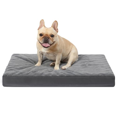 KSIIA Orthopädisches Hundebett Mittelgroße Hunde, Hundekissen Waschbar 90x57cm, Hundebetten mit Abnehmbarer Deckel, Hundematte Doppelseitig Wendbare, Dunkelgrau KSIIA Orthopädisches Hundebett Mittelgroße Hunde, Hundekissen Waschbar 90x57cm, Hundebetten mit Abnehmbarer Deckel, Hundematte Doppelseitig Wendbare, Dunkelgrau von KSIIA