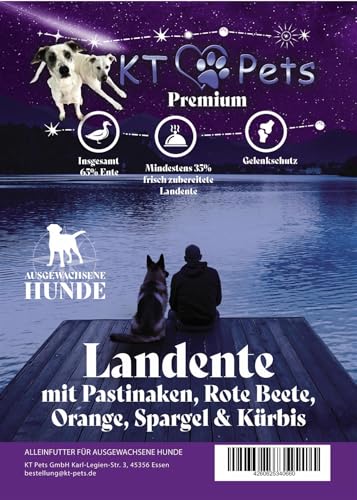 KT-Pets - Landente - Premium-Hundefutter - Trockenfutter für alle Hunderassen - 12kg von KT-Pets