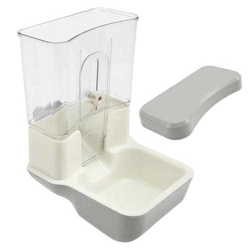 Kaninchen -Feeder -Hanging -Auto -Lebensmittel -Spender großer Kapazität Haustierkäfig -Feeder Abnehmbarer Kaninchen -Lebensmittelspender für Katzen Meerschweinchen -Chinchilla(grau) von KTCINA