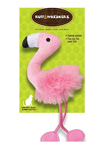 KTR Group Pink Flamingo Katzenspielzeug Plüsch mit Katzenminze und Seilbeinen von KTR GROUP
