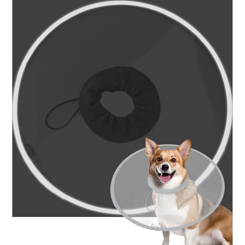 KUDES Cone E Halsband für Katzen und Hunde, geräuscharm, leuchtet im Dunkeln, transparentes Halsband zur Genesung von Katzen, Lecken und Kratzen, extra weiches Halsband für kleine und mittelgroße KUDES Cone E Halsband für Katzen und Hunde, geräuscharm, leuchtet im Dunkeln, transparentes Halsband zur Genesung von Katzen, Lecken und Kratzen, extra weiches Halsband für kleine und mittelgroße von KUDES