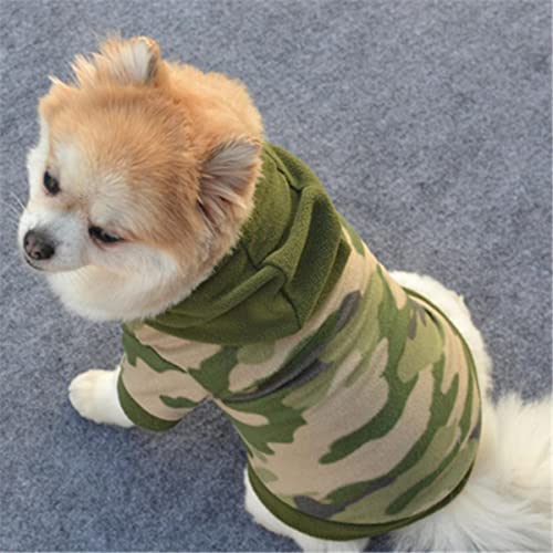 Hund Haustier Kleidung Camouflage Hoodie Warmer Pullover Welpen Mantel Bekleidung Winter Warme Kleidung Niedliche Plüsch Hoodies Für Bulldog Pet Kostüm von KUGRRFRC