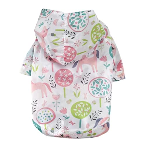 Sommer-Hunderegenmantel-Kleidung für kleine mittlere Haustiere Schutz Hoodie niedlicher Druckmantel Teddy Pomeranian Sommer-Hunderegenmantel-Kleidung für kleine mittlere Haustiere Schutz Hoodie niedlicher Druckmantel Teddy Pomeranian von KUGRRFRC