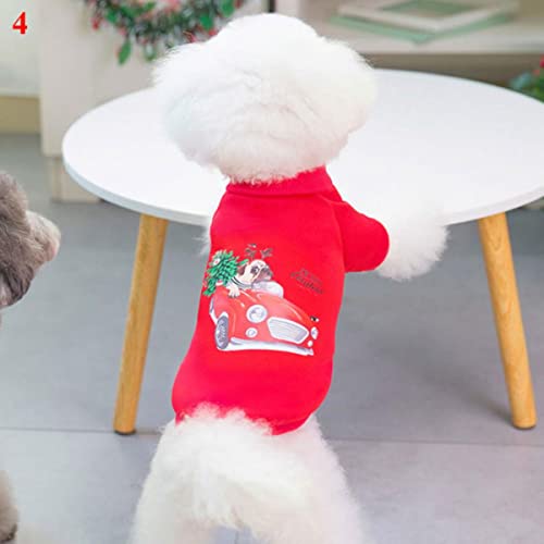Weihnachten Hundebekleidung Winter Warm Haustier Hund Jacke Mantel Welpen Kleidung Hoodies Für Kleine Mittlere Hunde Welpen Outfit S-2XL von KUGRRFRC