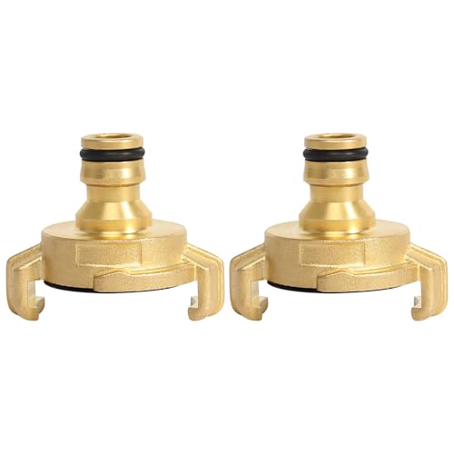 KUHAWL Messing Schnellkupplung, 2 Stück Gartenschlauch Schnellkupplungen, Schnellkupplung mit 1/2 Zoll Steckkupplung Klauenkupplung Adapter für Gartenschlauch Verbinder Steckkupplung KUHAWL Messing Schnellkupplung, 2 Stück Gartenschlauch Schnellkupplungen, Schnellkupplung mit 1/2 Zoll Steckkupplung Klauenkupplung Adapter für Gartenschlauch Verbinder Steckkupplung von KUHAWL