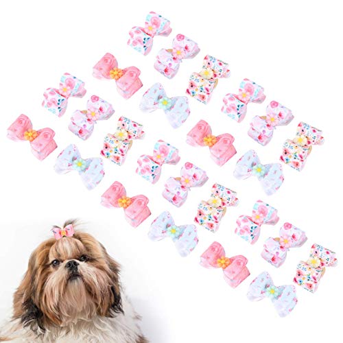 KUIDAMOS 25pcs niedliche Haustierschleifen,Welpenschleifen-Haarschleifen Gummibänder,Pflegeschleifen für kleine mittelgroße Katzen Hunde Dog KUIDAMOS 25pcs niedliche Haustierschleifen,Welpenschleifen-Haarschleifen Gummibänder,Pflegeschleifen für kleine mittelgroße Katzen Hunde Dog von KUIDAMOS