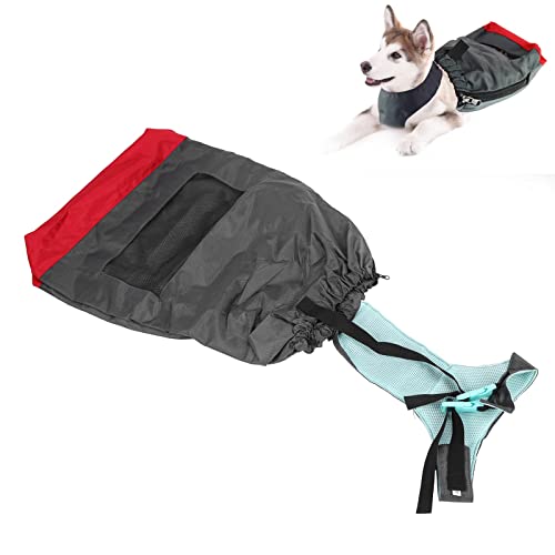 KUIDAMOS Drag Bag für Gelähmte Haustiere, Oxford-Stoff, Walking Drag Bag Schützt Brust und Gliedmaßen von Haustieren vor Widerstand und Reibung, Schwarz (XXS) von KUIDAMOS