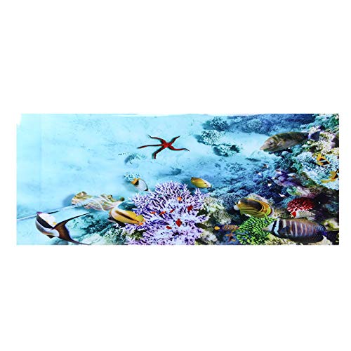 KUIDAMOS PVC Aufkleber Hintergrund Poster Dekorative Malerei Fisch Tanks Hintergrund Poster für Aquarium für Aquarium Landschaft für Fisch Tanks Landschaft Verschiedene(61 * 30cm) von KUIDAMOS