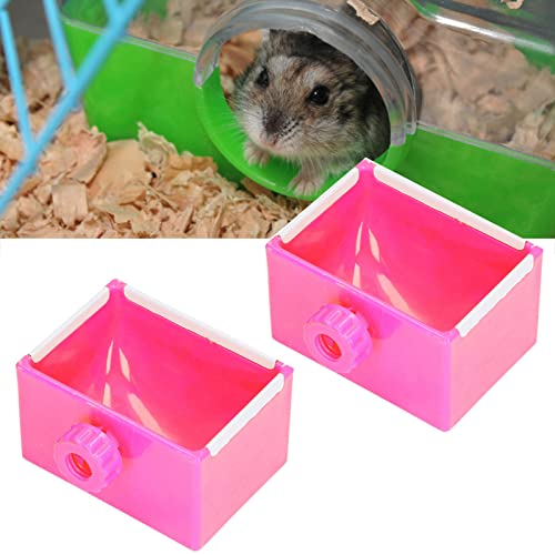 KUIKUI 2 Stück Futternapf, Tierfutter und Wassernapf für Hamster, Kaninchen, Chinchilla, Meerschweinchen(Rosa) von KUIKUI