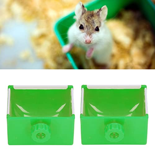 KUIKUI 2 x Futternapf für Haustiere, Wasser- und Tierfutternapf für Hamster, Kaninchen, Chinchilla, Meerschweinchen (grün) von KUIKUI