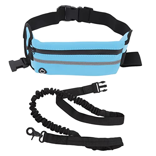 KUIKUI Handfreie Hundeleine, perfekt für nächtliches Laufen und Spazierengehen mit Ihrem Haustier, Nylon-Bungee-Leine mit reflektierendem Gürtel, hellblau KUIKUI Handfreie Hundeleine, perfekt für nächtliches Laufen und Spazierengehen mit Ihrem Haustier, Nylon-Bungee-Leine mit reflektierendem Gürtel, hellblau von KUIKUI