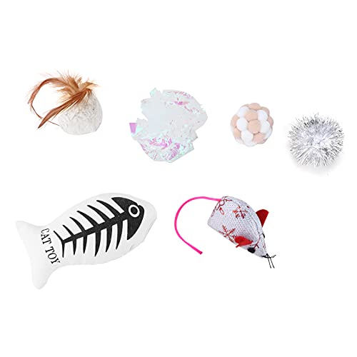 KUIKUI Katzen-Weihnachtsspielzeug-Set, Vielfaltspackung, interaktives Spielzeug, sicher, langlebig, niedlich, Minze, Fisch, Pompon für Katzen jeden Alters, Plüschmaus KUIKUI Katzen-Weihnachtsspielzeug-Set, Vielfaltspackung, interaktives Spielzeug, sicher, langlebig, niedlich, Minze, Fisch, Pompon für Katzen jeden Alters, Plüschmaus von KUIKUI
