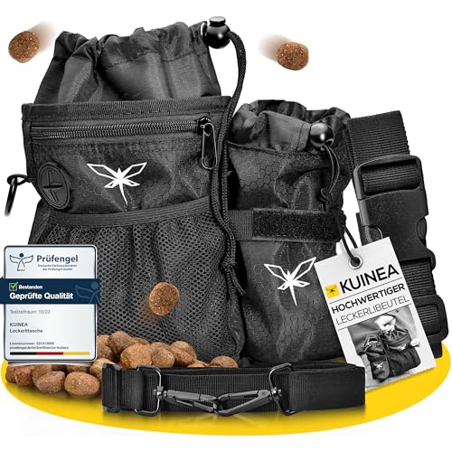 KUINEA® Leckerlitasche für Hunde - 4 Tragevarianten - Praktische Gassi Tasche Hund, Hundeleckerli Tasche, Leckerlietasche, Futtertasche Hund, Futterbeutel Hund, Snackbeutel Hund, Leckerlibeutel Hunde von KUINEA