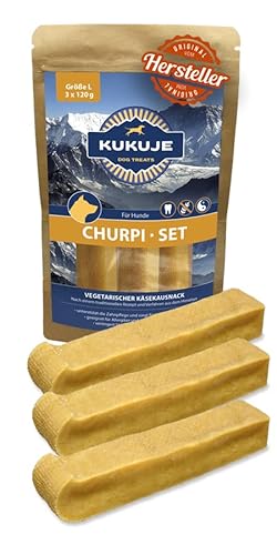 Kukuje Churpi 3X 120 g- Das Stück Himalaya für deinen Hund - Kauknochen aus Hartkäse Käseknochen Kauspielzeug Kaustange Hundekäse von KUKUJE DOG TREATS