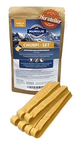 Kukuje Churpi 6X 30 g- Das Stück Himalaya für deinen Hund - Kauknochen aus Hartkäse Käseknochen Kauspielzeug Kaustange Hundekäse von KUKUJE DOG TREATS