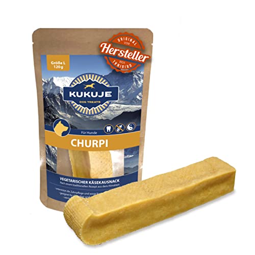 Kukuje Churpi 120 g- Das Stück Himalaya für deinen Hund - Kauknochen aus Hartkäse Käseknochen Kauspielzeug Kaustange Hundekäse von KUKUJE DOG TREATS