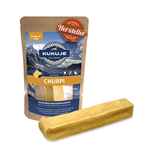 Kukuje Churpi 90 g- Das Stück Himalaya für deinen Hund - Kauknochen aus Hartkäse Käseknochen Kauspielzeug Kaustange Hundekäse von KUKUJE DOG TREATS