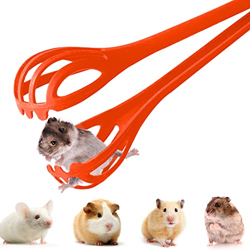 KUNBEIEN Hamster Clip - Schnellerfassungswerkzeug für schlecht temperierte Hamster, Meerschweinchen & Holländische Kaninchen (Orange) von KUNBEIEN