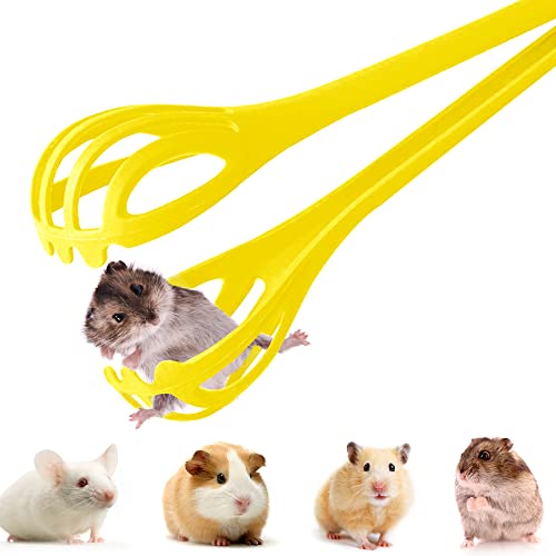 KUNBEIEN Hamsterclip, schnelle Aufnahme von Hamstern, Hamsterklemmenwerkzeug, sichere und einfache Möglichkeit, Meerschweinchen, niederländische Kaninchen (gelb) von KUNBEIEN