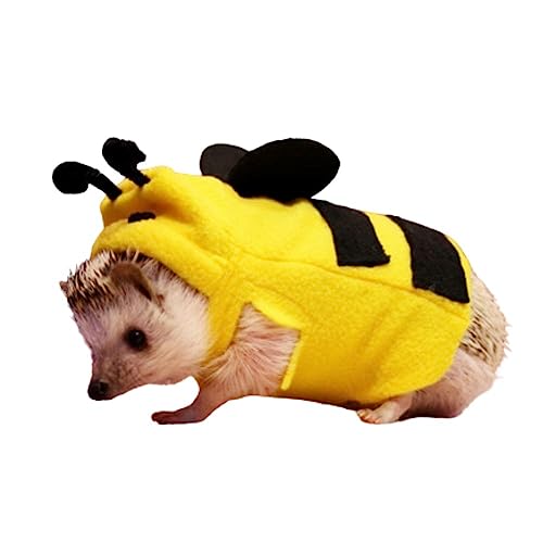 Igelkostüm, Bienenkleidung für Igel, Kleintierbekleidung, Polar-Fleece, handgefertigt, Igel-Kapuzenpullover, Verkleidungszubehör, Outfit für Cosplay, Halloween, Weihnachten, Party, Haustierbedarf (M Igelkostüm, Bienenkleidung für Igel, Kleintierbekleidung, Polar-Fleece, handgefertigt, Igel-Kapuzenpullover, Verkleidungszubehör, Outfit für Cosplay, Halloween, Weihnachten, Party, Haustierbedarf (M von KUNBIUH