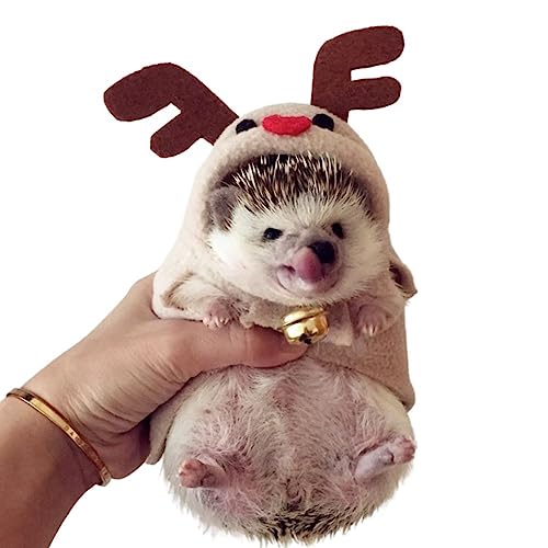 Igelkostüm, Rentier-Kleidung für Igel, Kleintierbekleidung, Polar-Fleece, handgefertigt, Igel-Kapuzenpullover, Verkleidungszubehör, Outfit für Cosplay, Halloween, Weihnachten, Party, Haustierbedarf (M Igelkostüm, Rentier-Kleidung für Igel, Kleintierbekleidung, Polar-Fleece, handgefertigt, Igel-Kapuzenpullover, Verkleidungszubehör, Outfit für Cosplay, Halloween, Weihnachten, Party, Haustierbedarf (M von KUNBIUH