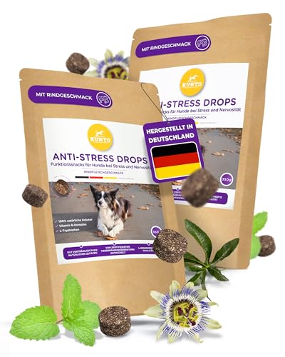 KUNTO® Relax Time für Hunde - Natürliches Beruhigungsmittel für Hunde für entspannte Momente ohne Stress & Angst - Drops mit Rindfleischgeschmack - hohe Akzeptanz - Deutsche Herstellung (2x350g) NEU von KUNTO