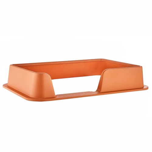 KUNWU Kunststoffdeckel für Katzentoilette aus Edelstahl, 50,8 x 35,6 x 10,2 cm (Deckel – Karottenorange) von KUNWU
