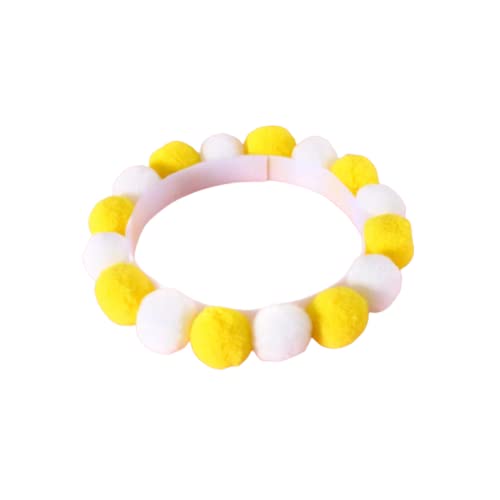 KUNWU Selbstklebende Halskette, buntes Halstuch, Rosa / Blau / Gelb / Weihnachten Macaron Farbe für Haustiere, Katzen und Hunde (S, Gelb) von KUNWU