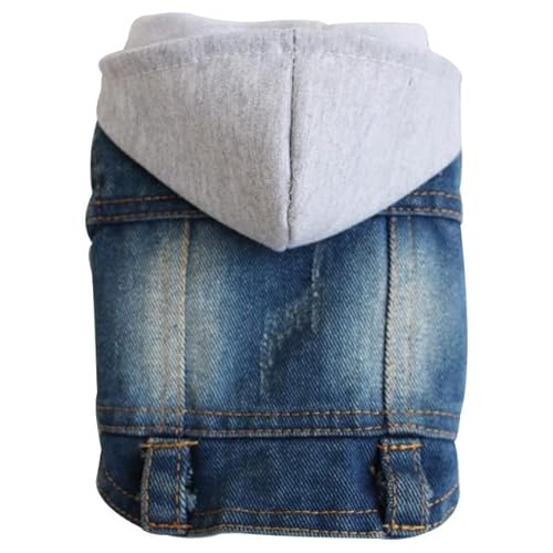 KUOCA XS-2XL Denim Hundekleidung Cowboy Haustier Hundemantel Welpenkleidung für kleine Hunde Jeansjacke Hundeweste Mantel Welpen Outfits Katzenkleidung von KUOCA